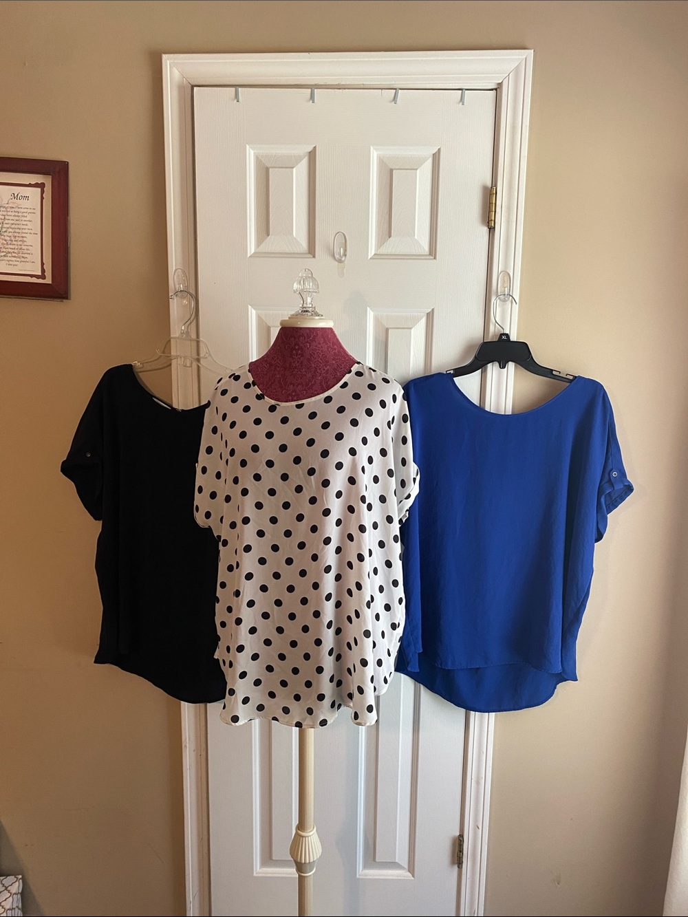 Maurice’s Short Sleeve Blouse Bundle 3 colors White-Black , Blue, Black